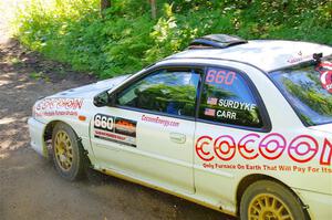 Chuck Surdyke / Cameron Carr Subaru Impreza on SS8, Height O' Land I.