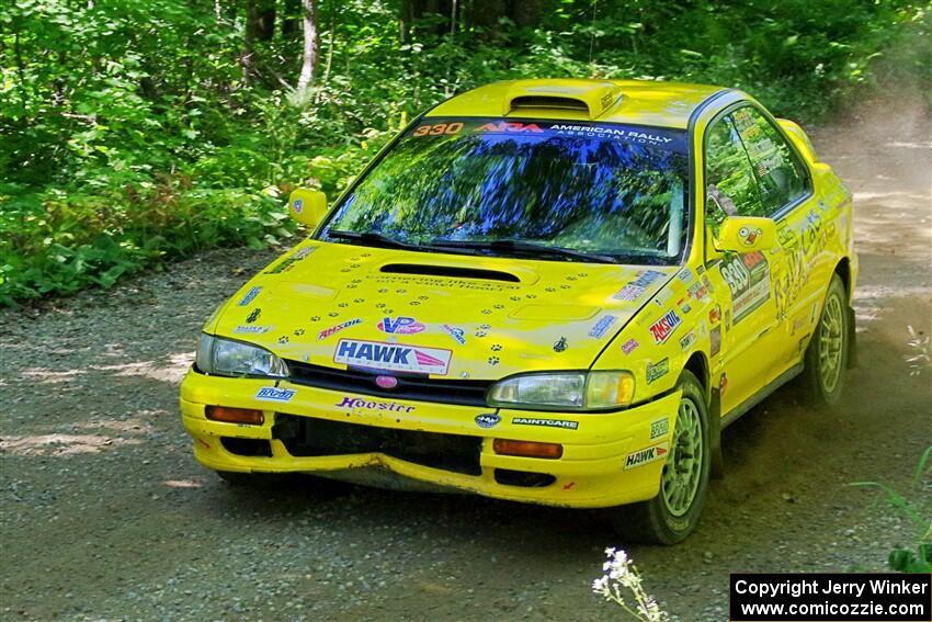 Kevin Allen / Liz Cordara Subaru Impreza on SS8, Height O' Land I.