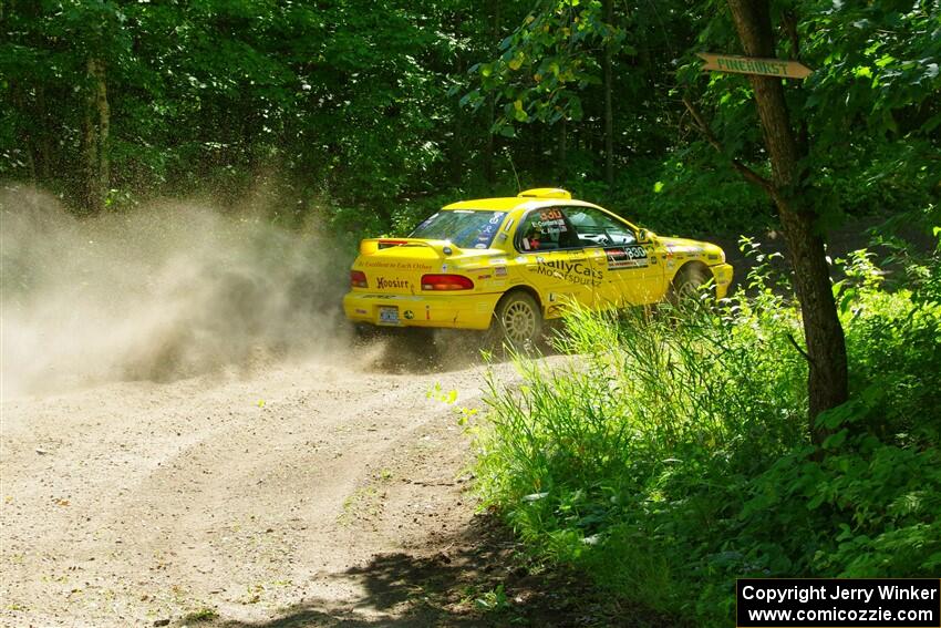 Kevin Allen / Liz Cordara Subaru Impreza on SS8, Height O' Land I.