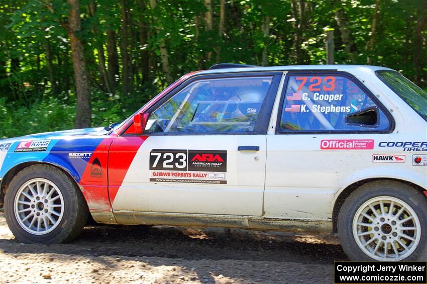 Calvin Cooper / Kelsey Stephens BMW 318is on SS8, Height O' Land I.