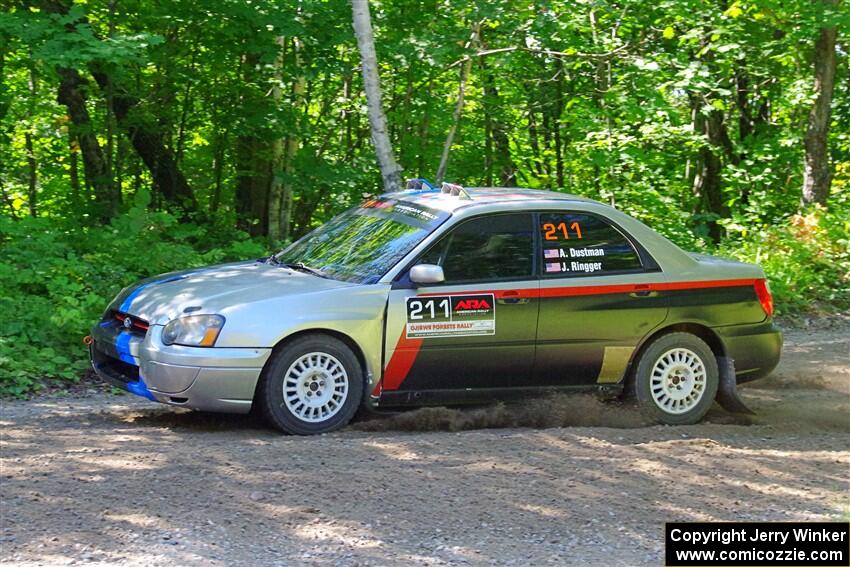 Andrew Dustman / Jake Ringger Subaru WRX on SS8, Height O' Land I.