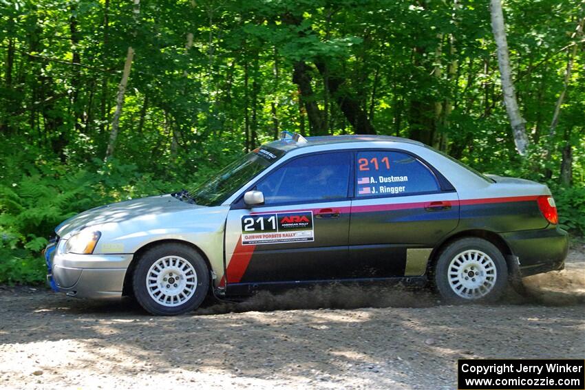 Andrew Dustman / Jake Ringger Subaru WRX on SS8, Height O' Land I.