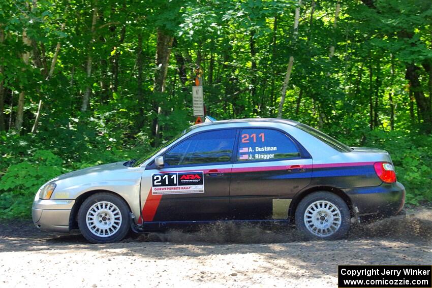 Andrew Dustman / Jake Ringger Subaru WRX on SS8, Height O' Land I.