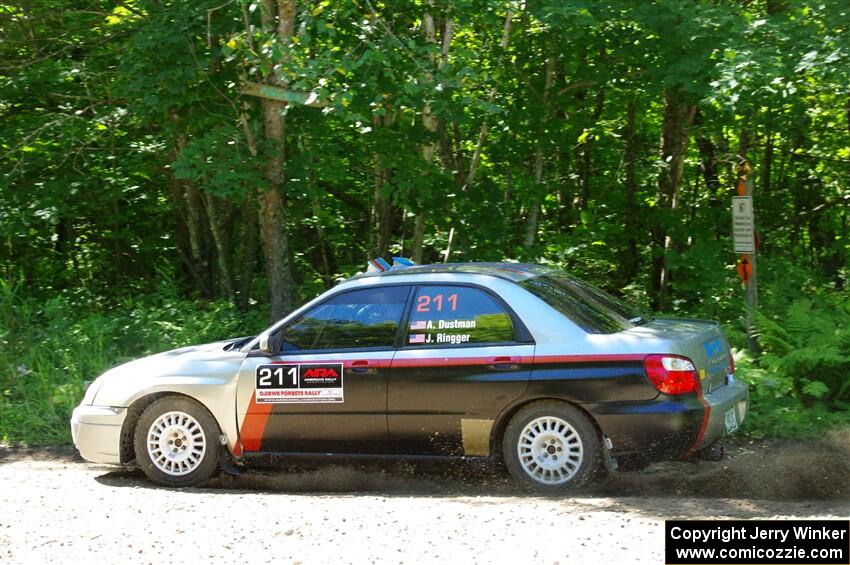 Andrew Dustman / Jake Ringger Subaru WRX on SS8, Height O' Land I.