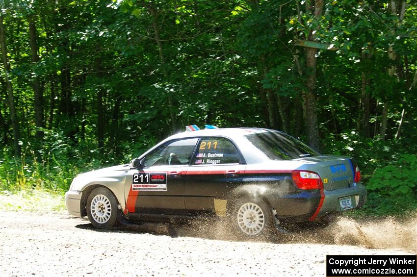 Andrew Dustman / Jake Ringger Subaru WRX on SS8, Height O' Land I.