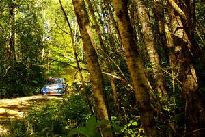 Brandon Semenuk / John Hall Subaru WRX STi at speed on SS10, Strawberrry Mountain II.