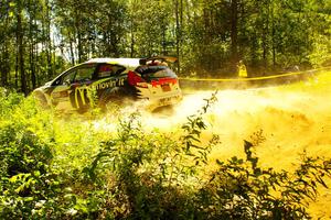 Ryan Booth / Nick Dobbs Ford Fiesta R5 at speed on SS10, Strawberrry Mountain II.