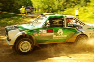 Seamus Burke / Martin Brady Ford Escort at speed on SS10, Strawberrry Mountain II.