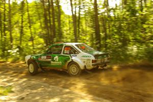 Seamus Burke / Martin Brady Ford Escort at speed on SS10, Strawberrry Mountain II.