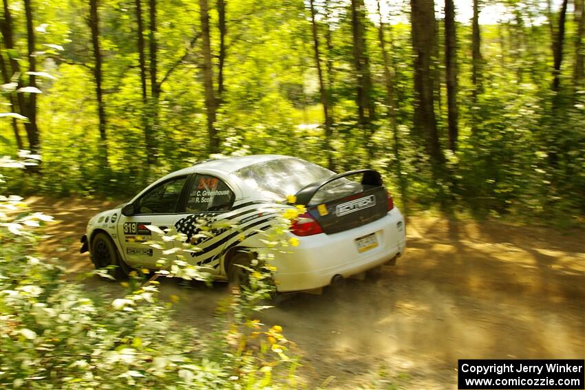 Chris Greenhouse / Ryan Scott Dodge SRT-4 at speed on SS10, Strawberrry Mountain II.