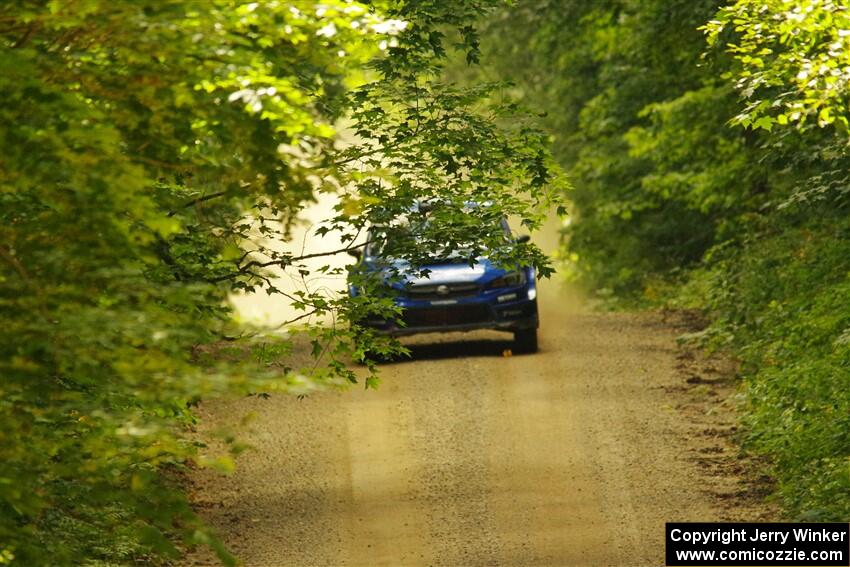 Travis Pastrana / Rhianon Gelsomino Subaru WRX STi on SS11, Height O' Land II.