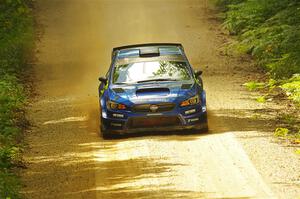 Travis Pastrana / Rhianon Gelsomino Subaru WRX STi on SS11, Height O' Land II.