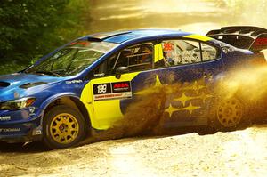 Travis Pastrana / Rhianon Gelsomino Subaru WRX STi on SS11, Height O' Land II.