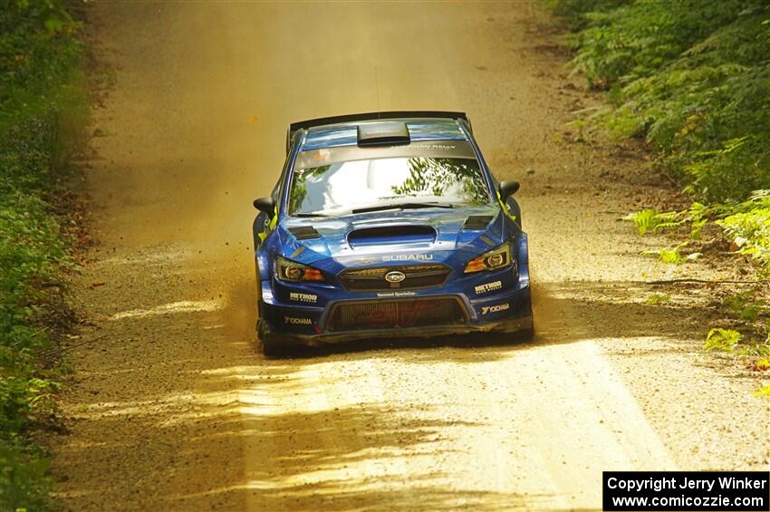 Travis Pastrana / Rhianon Gelsomino Subaru WRX STi on SS11, Height O' Land II.