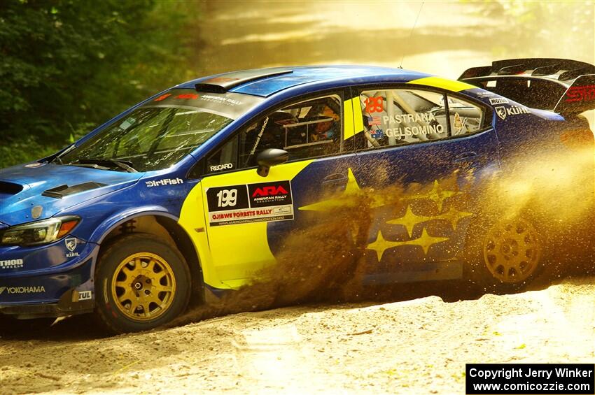 Travis Pastrana / Rhianon Gelsomino Subaru WRX STi on SS11, Height O' Land II.