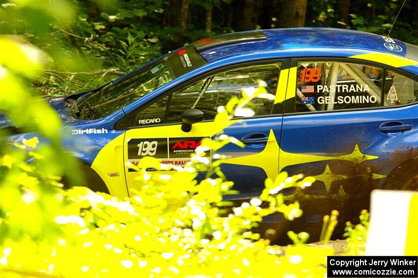 Travis Pastrana / Rhianon Gelsomino Subaru WRX STi on SS11, Height O' Land II.