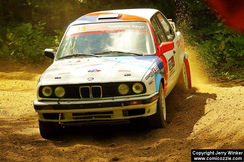 Calvin Cooper / Kelsey Stephens BMW 318is on SS11, Height O' Land II.