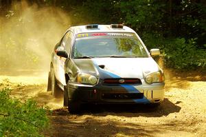 Andrew Dustman / Jake Ringger Subaru WRX on SS11, Height O' Land II.