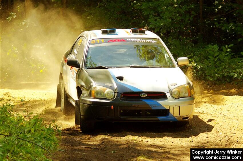 Andrew Dustman / Jake Ringger Subaru WRX on SS11, Height O' Land II.