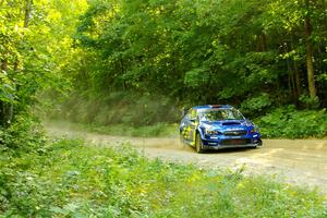 Travis Pastrana / Rhianon Gelsomino Subaru WRX STi on SS14, Height O' Land III.