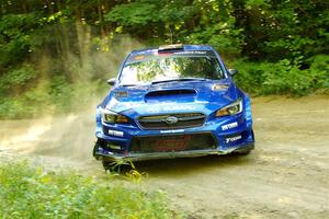 Travis Pastrana / Rhianon Gelsomino Subaru WRX STi on SS14, Height O' Land III.