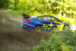 Travis Pastrana / Rhianon Gelsomino Subaru WRX STi on SS14, Height O' Land III.