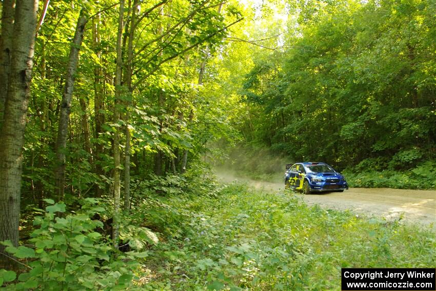 Travis Pastrana / Rhianon Gelsomino Subaru WRX STi on SS14, Height O' Land III.