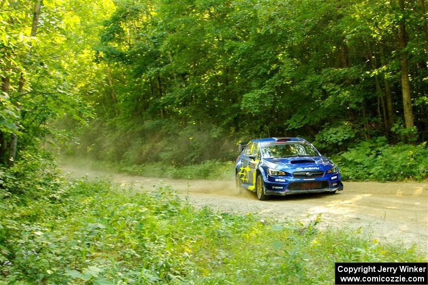 Travis Pastrana / Rhianon Gelsomino Subaru WRX STi on SS14, Height O' Land III.