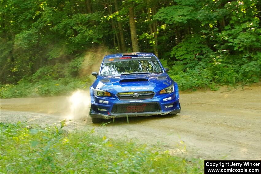 Travis Pastrana / Rhianon Gelsomino Subaru WRX STi on SS14, Height O' Land III.