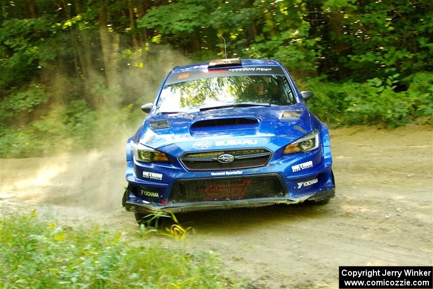 Travis Pastrana / Rhianon Gelsomino Subaru WRX STi on SS14, Height O' Land III.