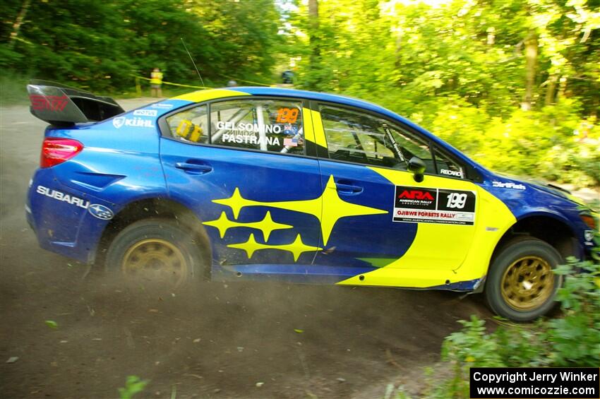 Travis Pastrana / Rhianon Gelsomino Subaru WRX STi on SS14, Height O' Land III.