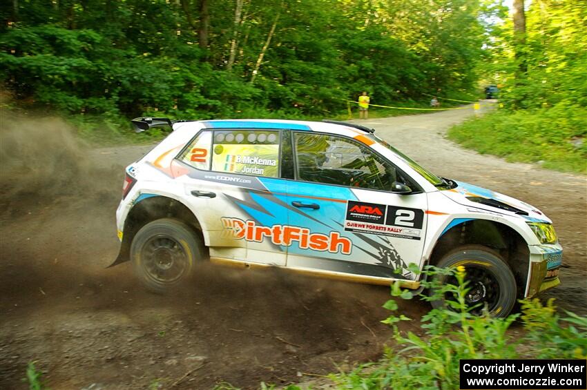 Barry McKenna / Leon Jordan Skoda Fabia on SS14, Height O' Land III.