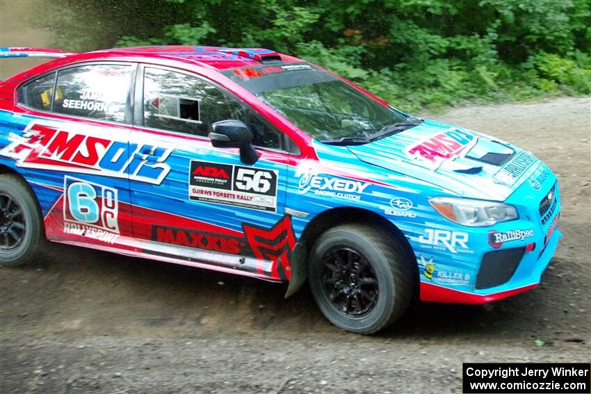 Jeff Seehorn / Matt James Subaru WRX STi on SS14, Height O' Land III.