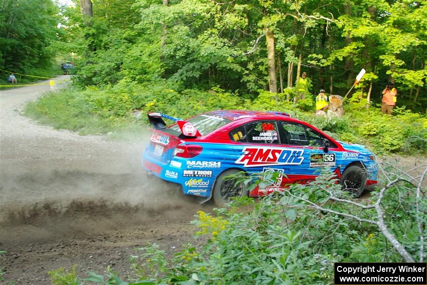 Jeff Seehorn / Matt James Subaru WRX STi on SS14, Height O' Land III.