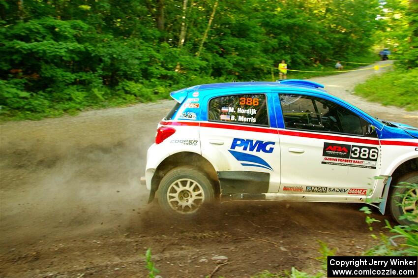 Brad Morris / Michael Hordijk Mitsubishi Mirage on SS14, Height O' Land III.