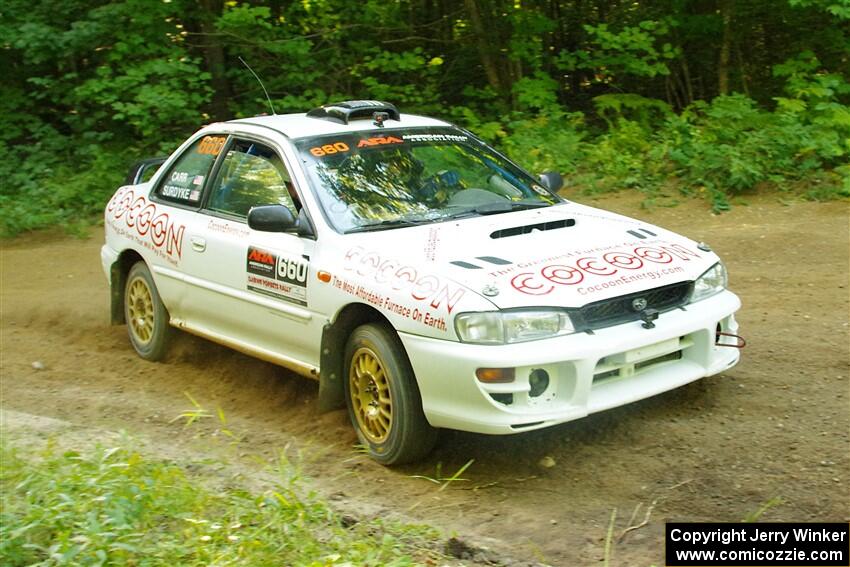 Chuck Surdyke / Cameron Carr Subaru Impreza on SS14, Height O' Land III.