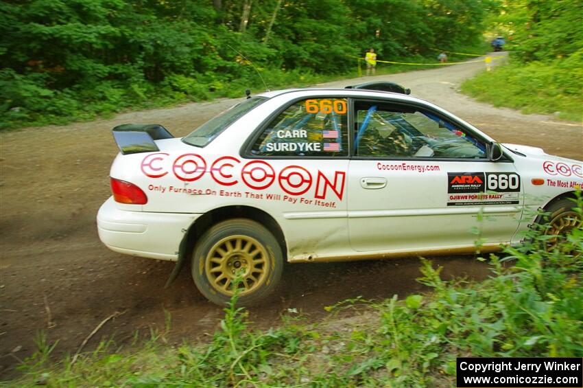 Chuck Surdyke / Cameron Carr Subaru Impreza on SS14, Height O' Land III.