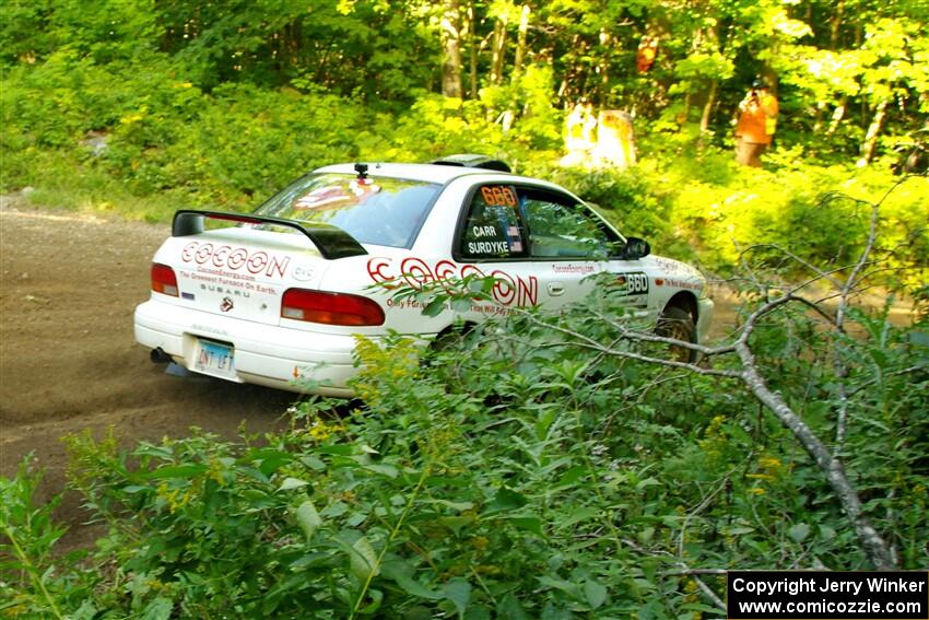 Chuck Surdyke / Cameron Carr Subaru Impreza on SS14, Height O' Land III.