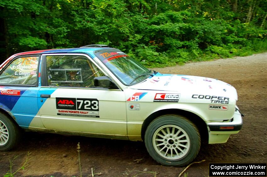 Calvin Cooper / Kelsey Stephens BMW 318is on SS14, Height O' Land III.