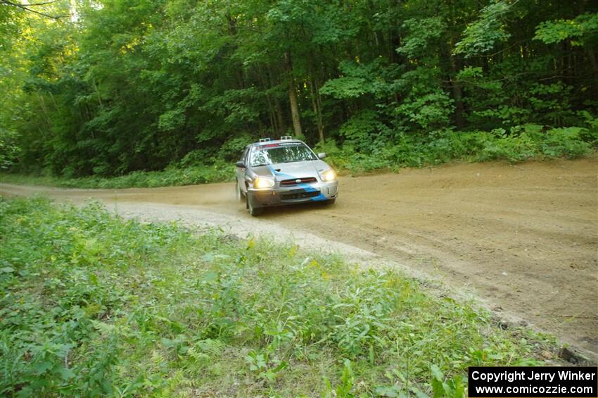 Andrew Dustman / Jake Ringger Subaru WRX on SS14, Height O' Land III.