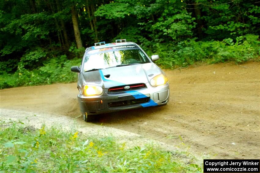 Andrew Dustman / Jake Ringger Subaru WRX on SS14, Height O' Land III.