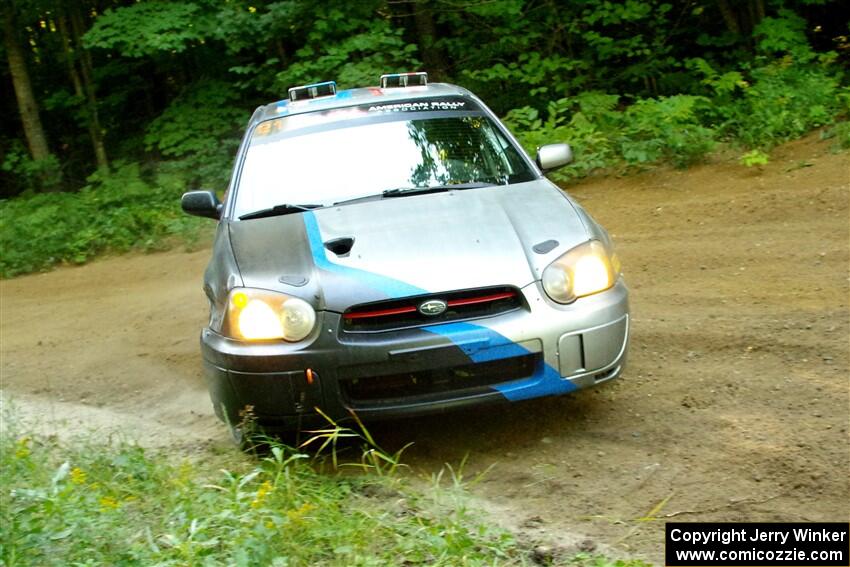 Andrew Dustman / Jake Ringger Subaru WRX on SS14, Height O' Land III.