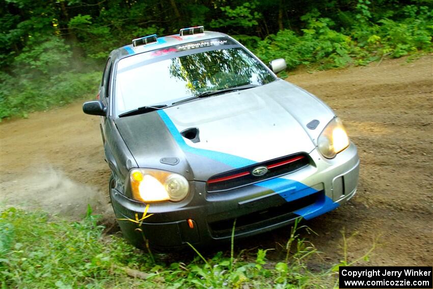 Andrew Dustman / Jake Ringger Subaru WRX on SS14, Height O' Land III.