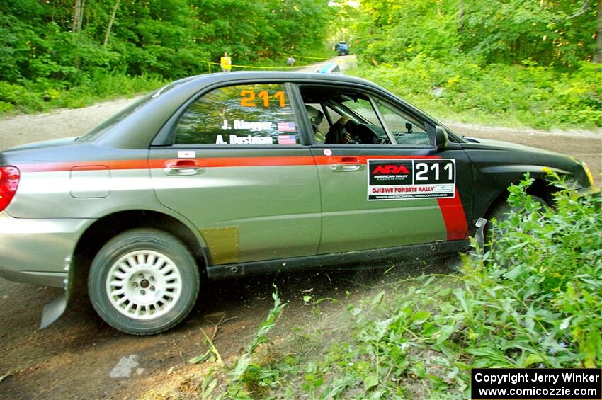 Andrew Dustman / Jake Ringger Subaru WRX on SS14, Height O' Land III.