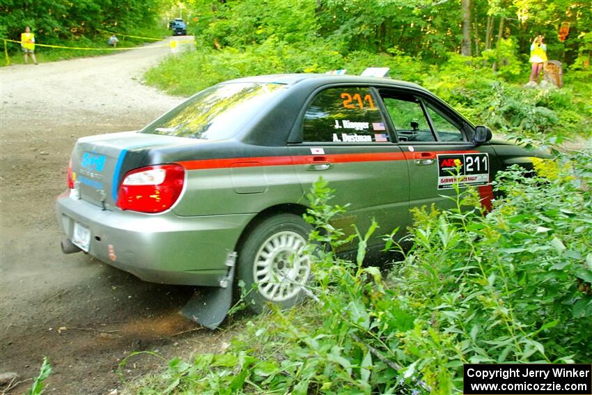 Andrew Dustman / Jake Ringger Subaru WRX on SS14, Height O' Land III.