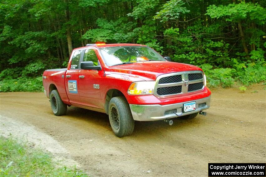 A Dodge Ram 1500 sweeps SS14, Height O' Land III.