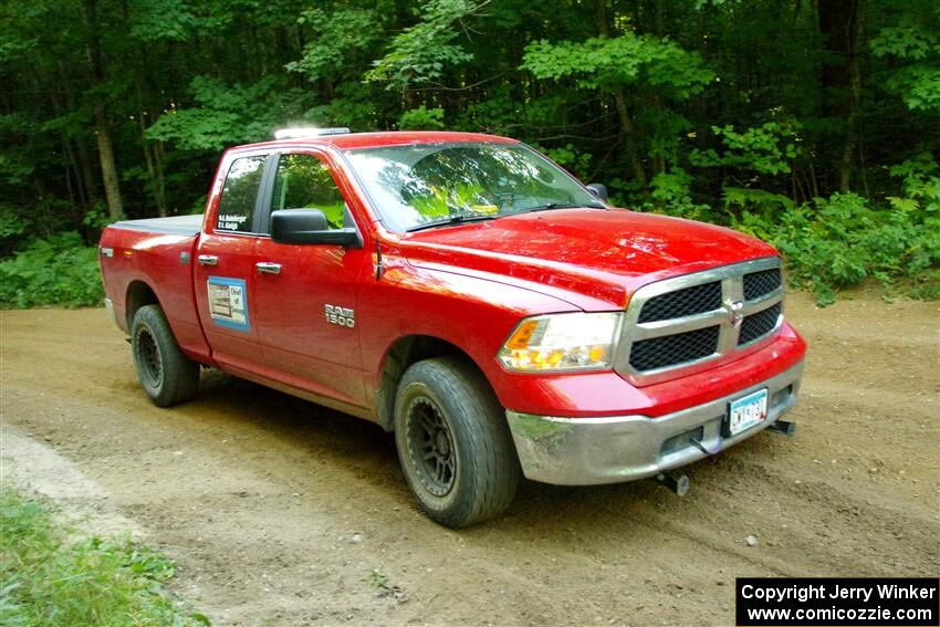 A Dodge Ram 1500 sweeps SS14, Height O' Land III.