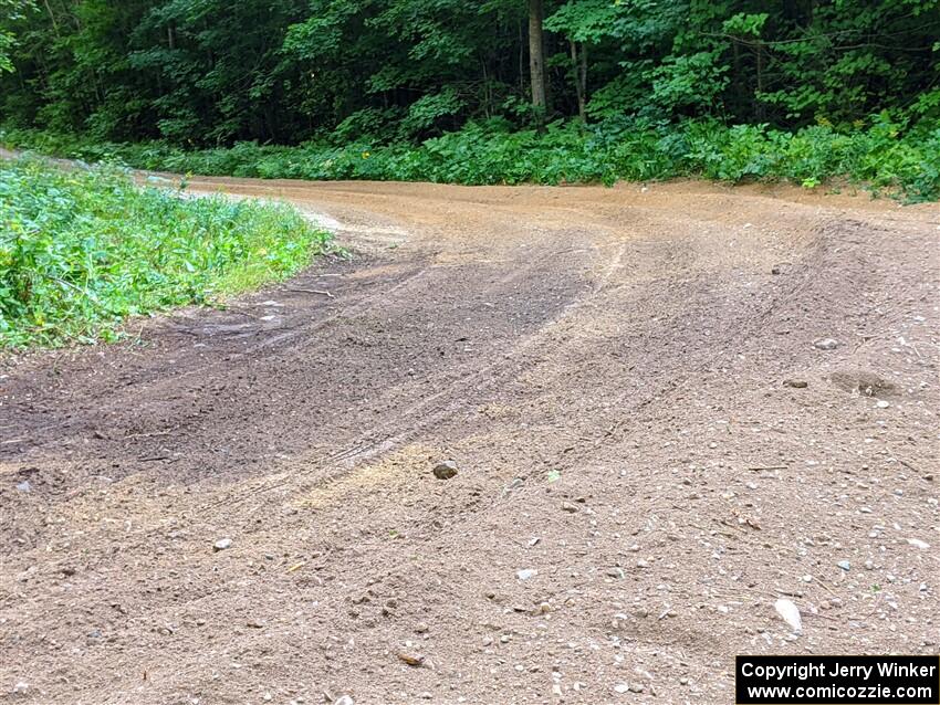 A heavily rutted corner on SS14, Height O' Land III.