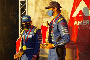 1st Overall: Travis Pastrana / Rhianon Gelsomino Subaru WRX STi