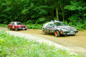 Bret Hunter / Kubo Kordisch Honda CRX and Gabe Jacobsohn / Zach Pfeil BMW 325e on SS14, Height O' Land III.